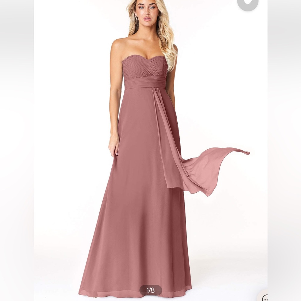 Azazie Bridesmaid Dress - Azazie Verde in Desert Rose